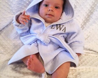 Monogram baby or toddler robe, personalized baby robe, personalized baby boy gifts, monogram baby boy robe, baby boy personalized gift