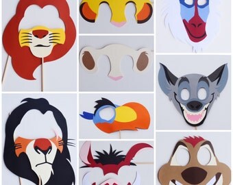 Disney Lion King Photo Booth Props ; Lion King Birthday Party ; Jungle Birthday Party Birthday Decoration ; Disney Party Decor