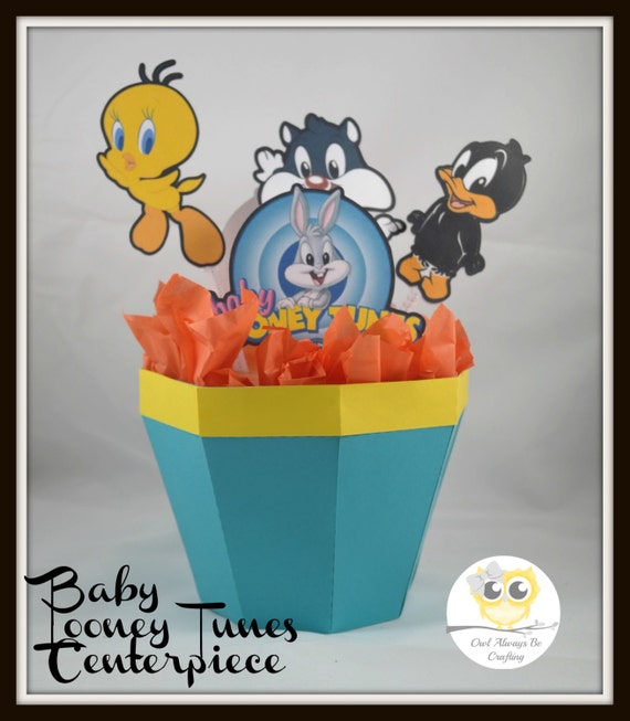 Items similar to Made to Order Baby Looney Tunes Centerpiece/Laser Cut ...