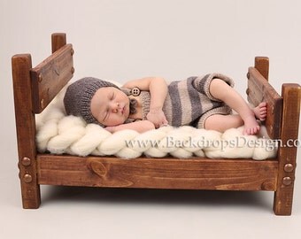READY TO SHIP!!! Newborn Baby Toddlers photography prop hand made wooden bed prop