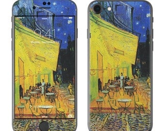 Cafe Terrace At Night by Vincent van Gogh - iPhone 7/7 Plus Skin - Sticker Decal