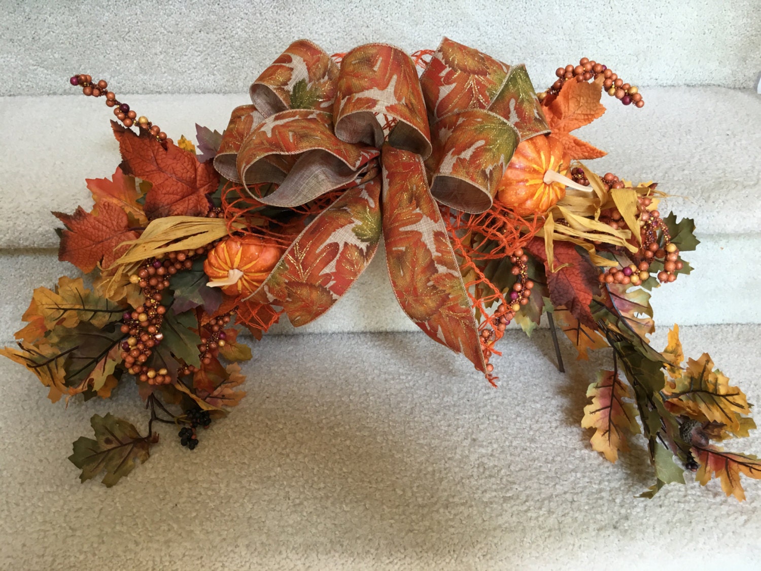 Fall Mailbox Swag Fall Garland Swag for Mailbox by SnappyPea