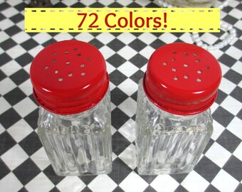 Salt & Pepper Shakers in Apple Red