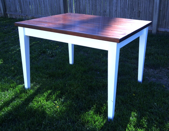 Farmhouse table country dining kitchen tapered leg bench Farmhouse table country dining kitchen tapered leg bench