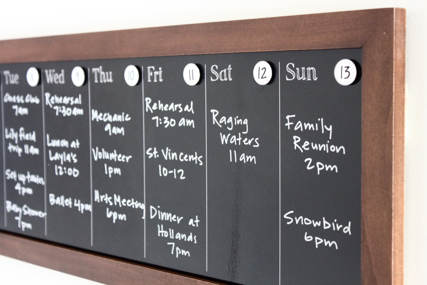 Dry Erase Chalkboard Calendar Custom Framed and