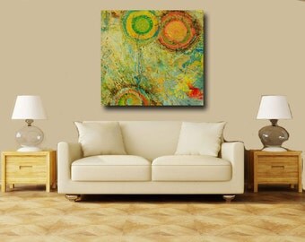 Abstract acrylic painting modern original fine art Titled..Cosmos 1.size.36x36- By Ava Avadon