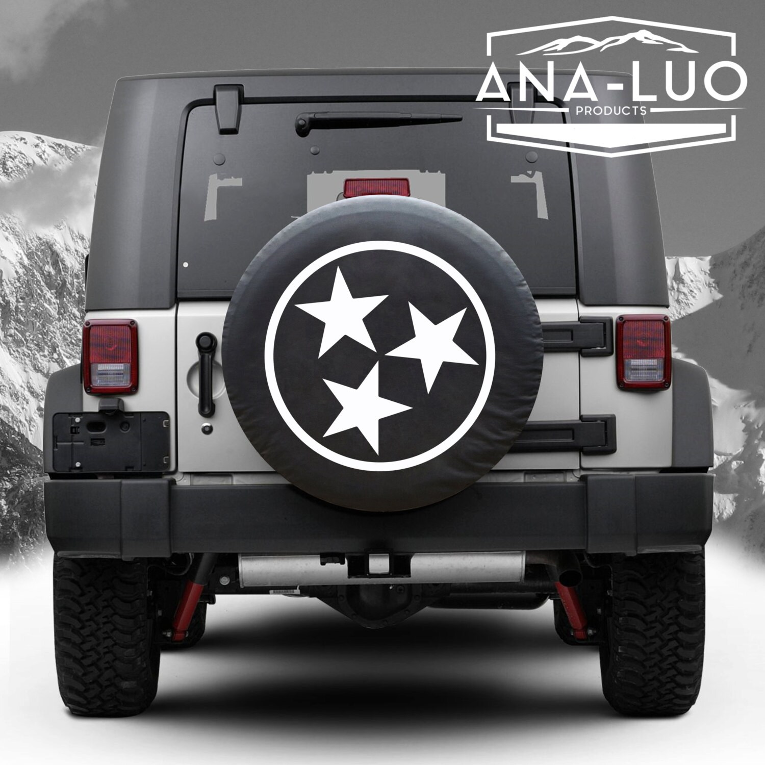Tennessee Tri Star Tire Cover Jeep Wrangler ANY STATE AVALIBLE