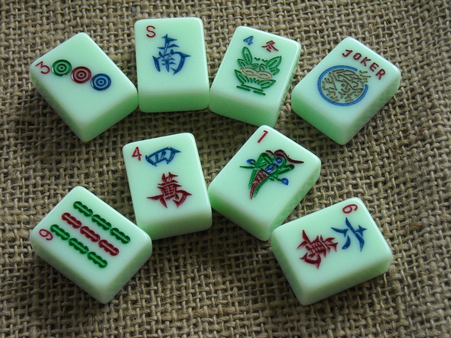 Sea Green Mahjong Tiles Mahjong Tiles for Crafts Mahjongg