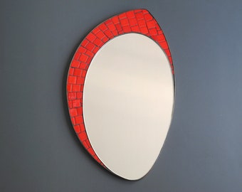 Red Wall Mirror mosaic wall mirror | etsy Red Wall Mirror mosaic wall mirror | etsy