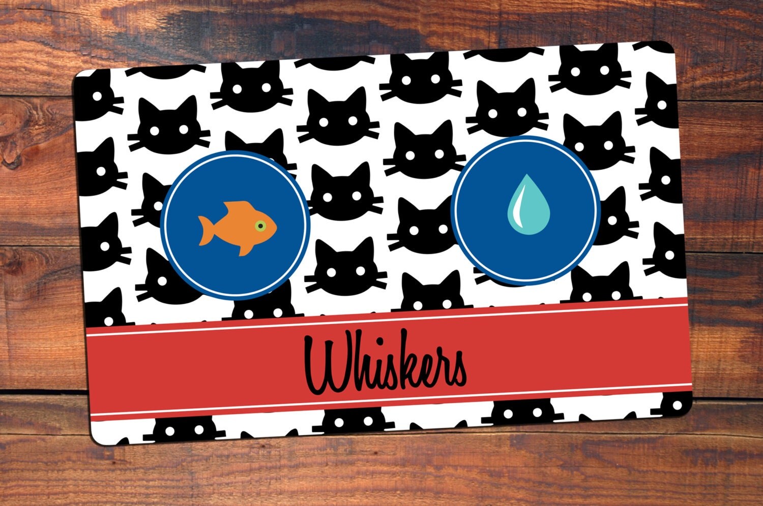 Personalized Cat Placemat Cat Mat Pet Food Mat Fabric