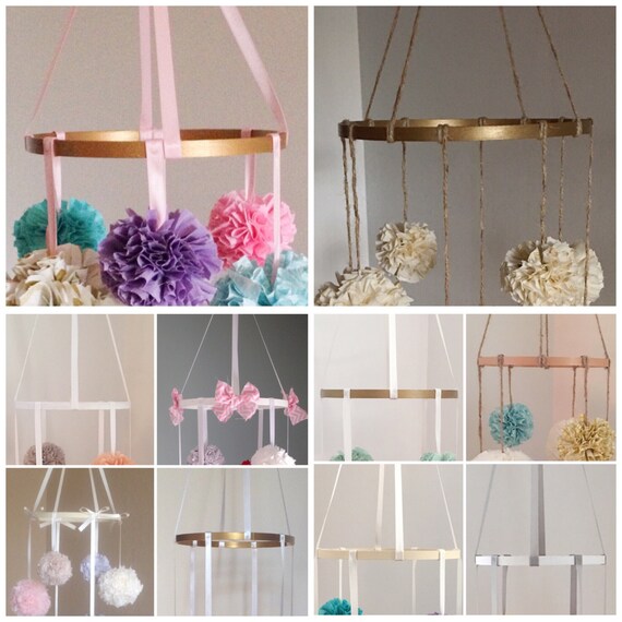 Crib Arm Mobile Nursery Mobile Baby Mobile Crib by MarigoldPoms