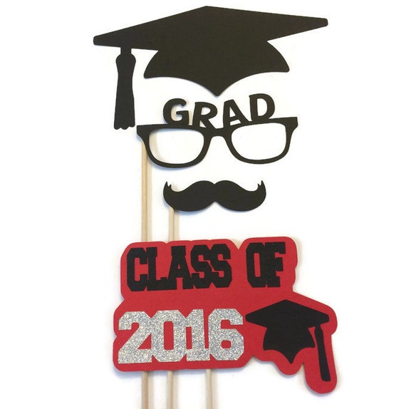 Graduation Photo Booth Props Graduation Party 4 Piece Set