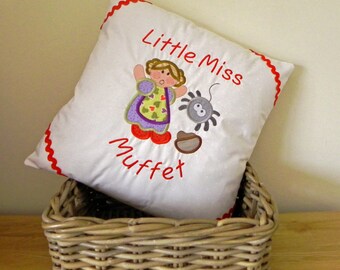Little Miss Muffet Nursery Rhyme Cushion
