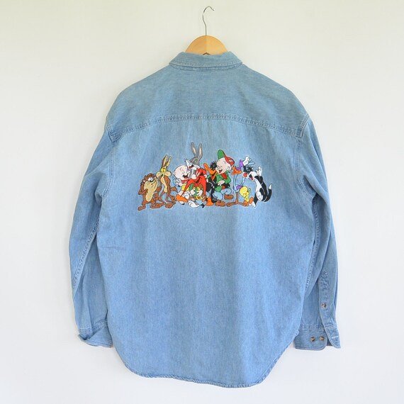looney tunes button down shirt