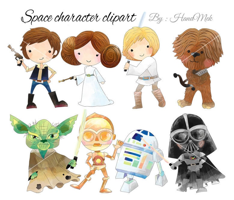 Space Character Clipart Set 1 Star Wars Clipart