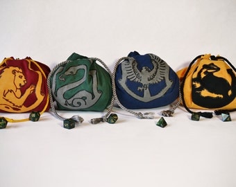 Harry Potter - Inspired Hogwarts House Dice Bags
