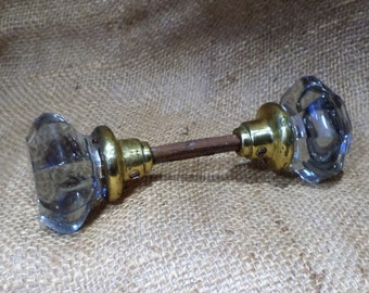 Glass Victorian Doorknobs, Architectural Salvage Vintage or Antique Hardware