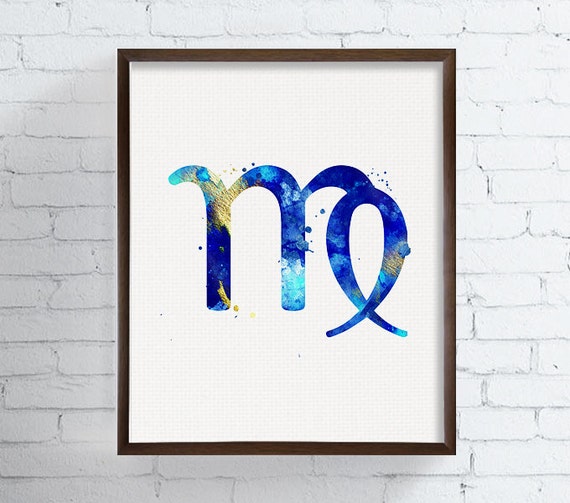 Virgo Zodiac Virgo Watercolor Print Virgo Art Print Virgo