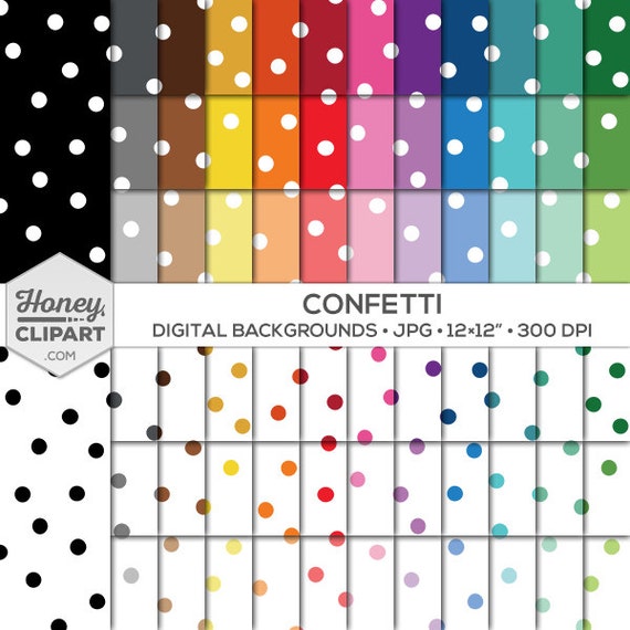 Printable Paper: digital confetti paper confetti patterns