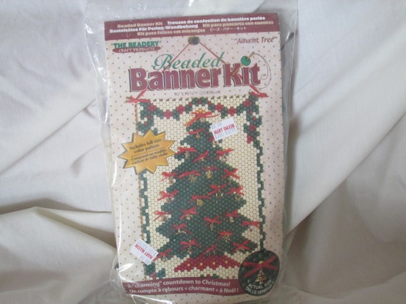 Items similar to Beaded Banner Kit; Christmas Bead Decoration; Beaded ...