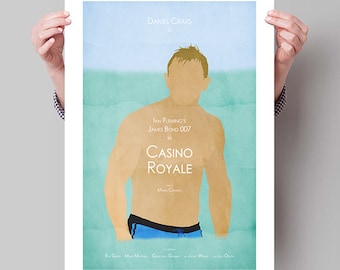 JAMES BOND Inspired Casino Royale Minimalist Movie Poster Print - 13"x19" (33x48 cm)