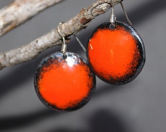 Enamel EarringsEnamel Earrings, enamel jewelry, handmade jewelry, enamel earrings, ladies' earrings, colorful jewelry,