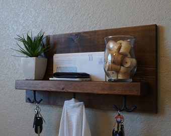 Modern Rustic Entry Coat Rack Shelf