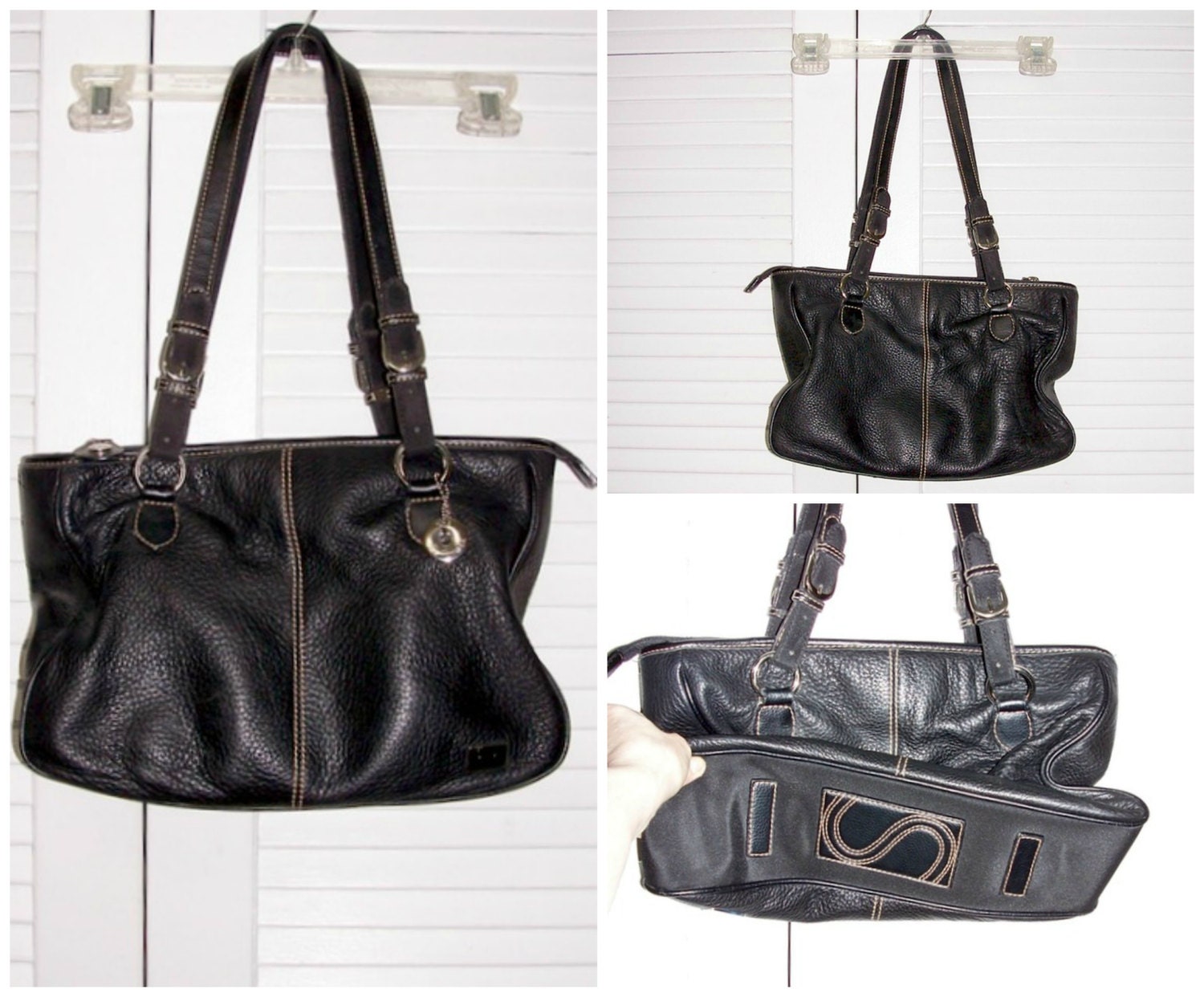 the sak black leather shoulder bag