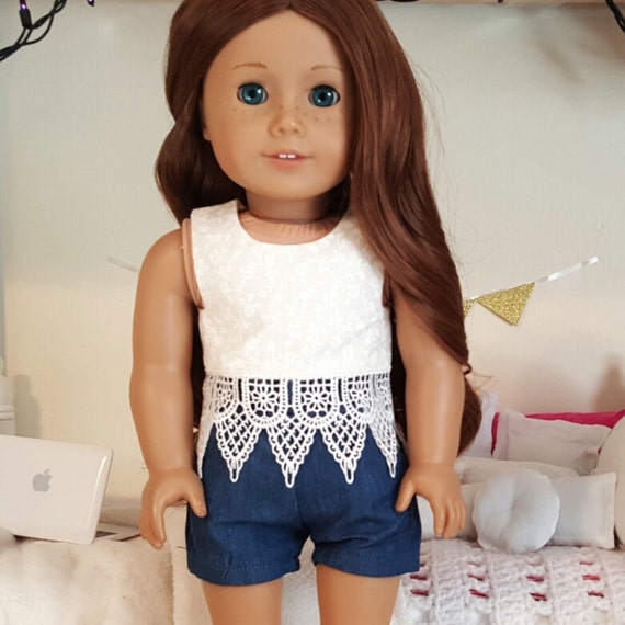 american girl doll lace crop top