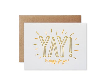 Items Similar To Congratulations Letterpress Card Circle Pattern 