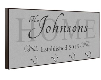 Grey Key Holder, Key Hanger, Wall Key Rack, Wall Key Holder, Key Holders, Personalized Gift, Home, Housewarming Gift, Wedding Gift