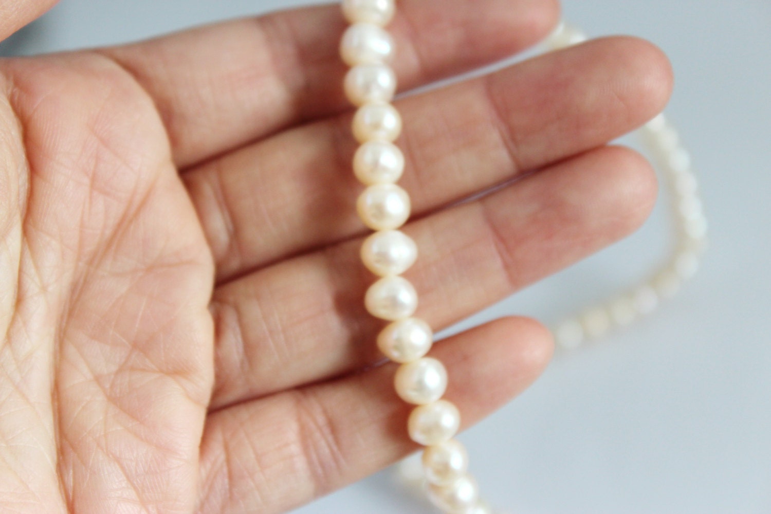 Pearl choker necklace pearl necklace bridal by SkylaBoutique