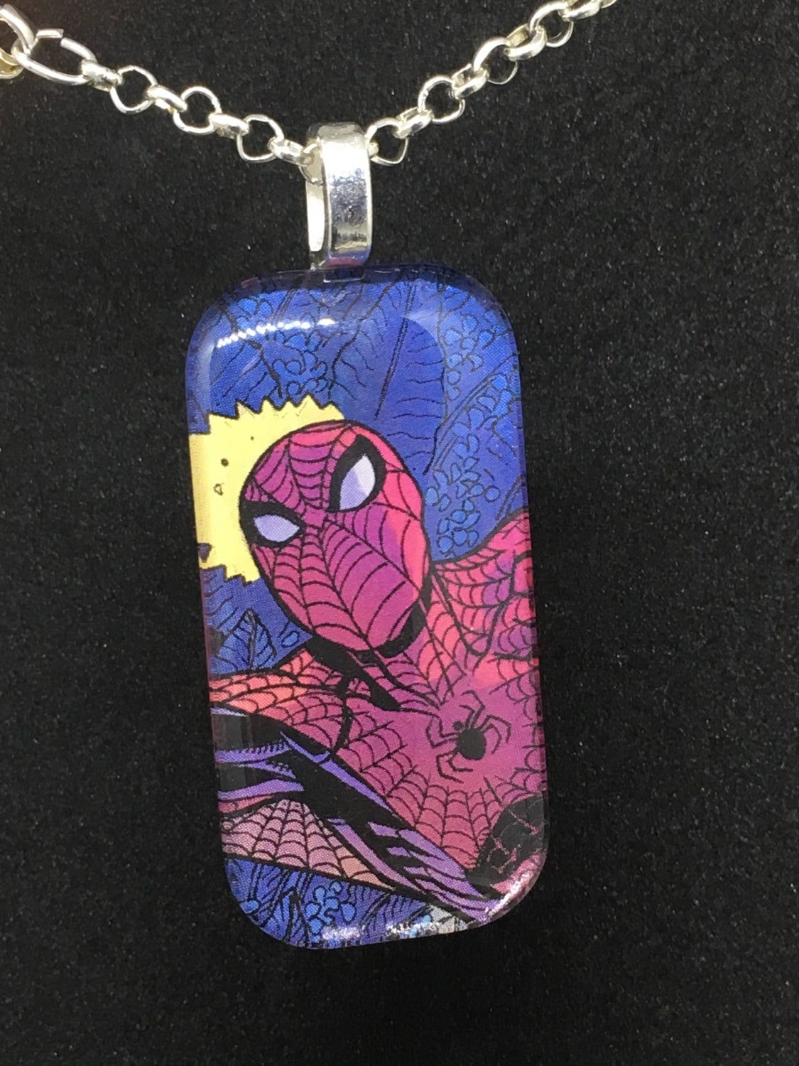 Spiderman Jewelry Pendant Necklace Marvel by GeekChictique