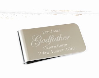 Father of the Bride Gift | Father of the Groom Gift | Godfather gift | Best Man Gift | Personalised Money Clip (B007)