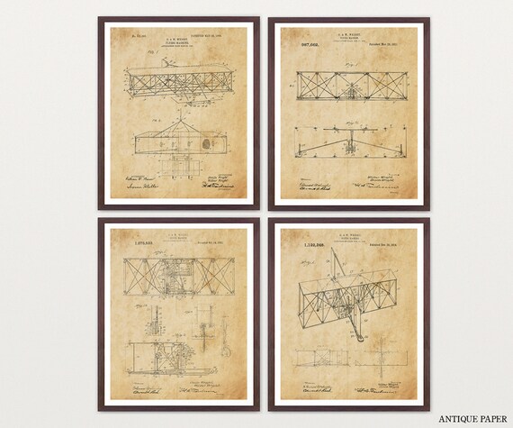 Wright Brothers Patent Art Wright Brothers Poster Airplane