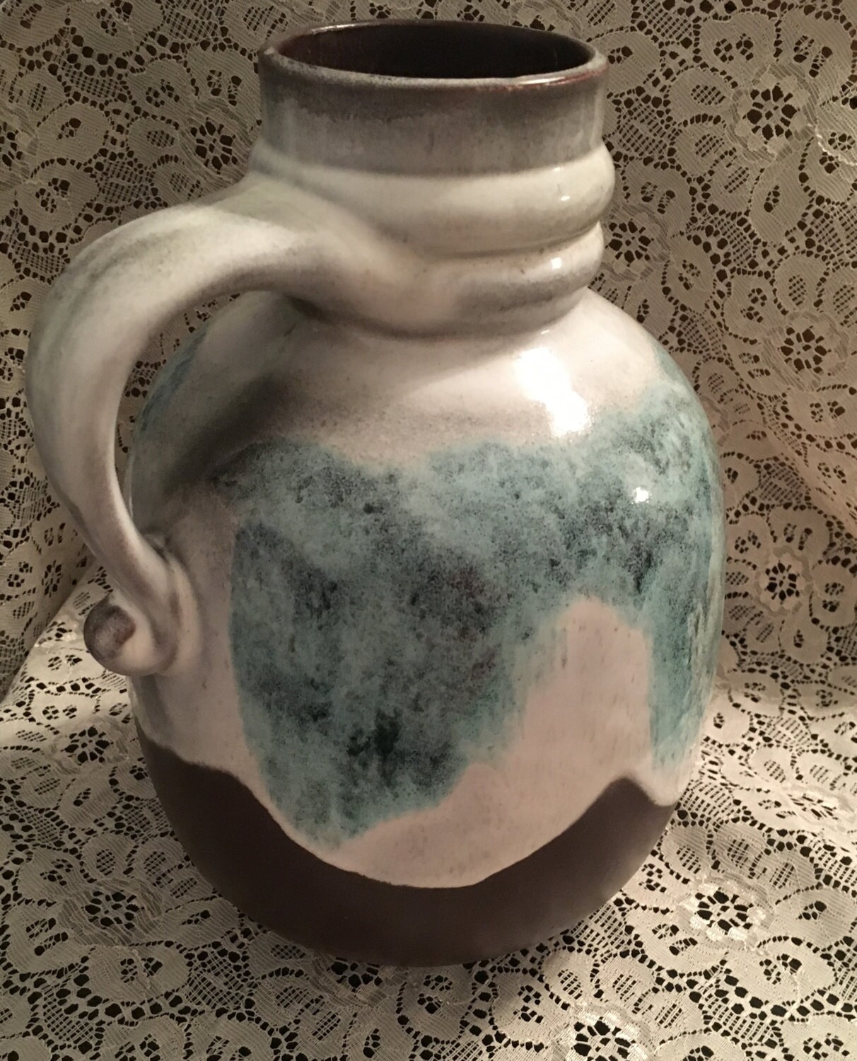 JASBA Art Pottery Jug West Germany Pottery Mid by AntiquesAtlanta