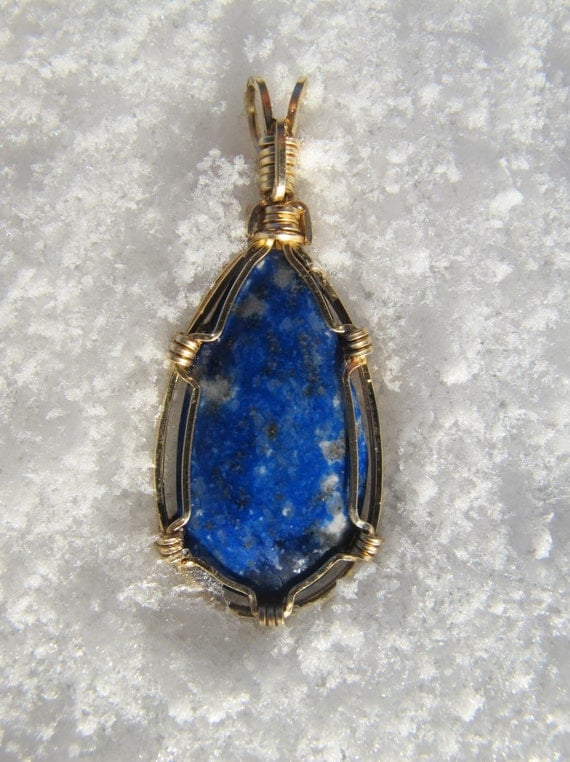Chilean Lapis Lazuli Pendant Handmade Jewelry by