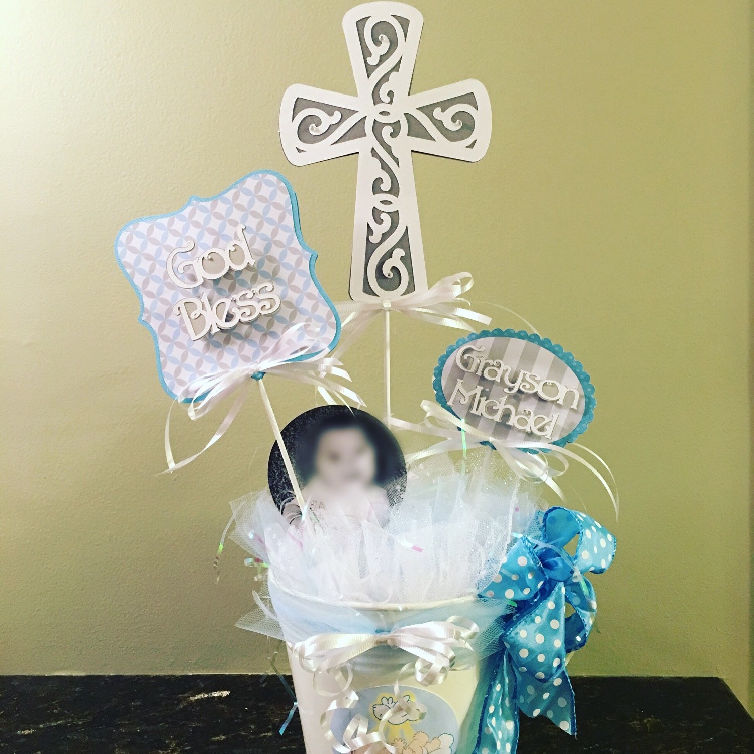 Baptism Centerpiece Christening Centerpiece Table