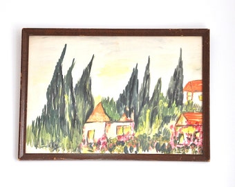 Vintage Framed Landscape Painting