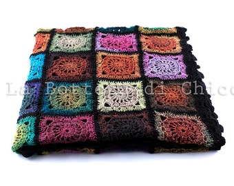 Afghan blanket, Crochet blanket, granny's squares blanket, sofa blanket, bed blanket, bohemian blanket, hand made blanket
