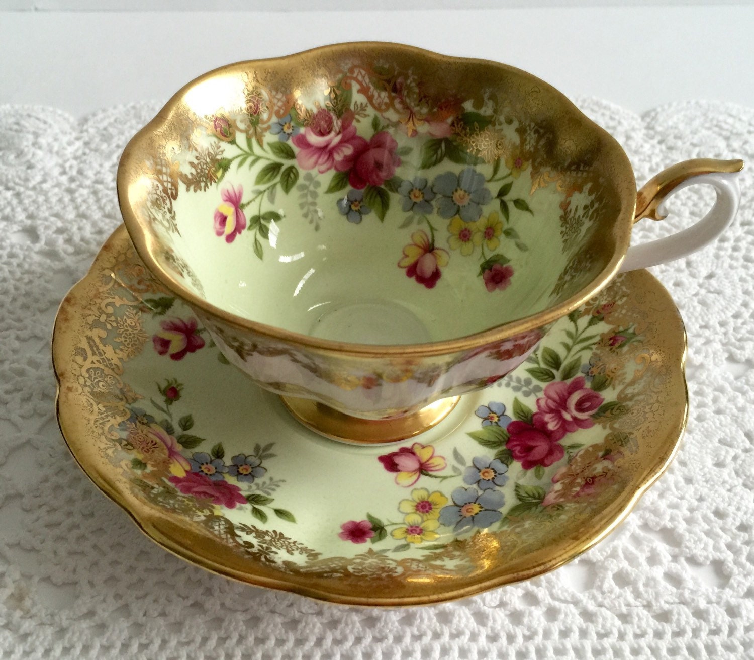 Rare Royal Albert China Tea Cup & Saucer by NicerThanNewVintage