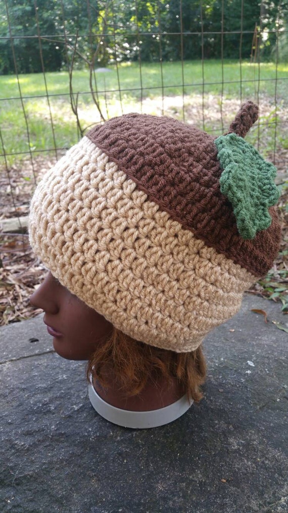 Acorn Crochet Hat Adult/Youth Size by TheCrochetFairy14 on Etsy