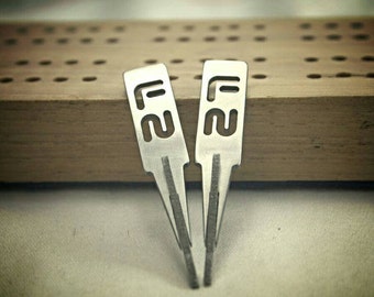 Custom Cribbage Pegs - Personalized - Stainless Steel - Comes in a FREE Personalized Gift Box! - Makes a Great Gift!