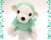 Amigurumi Monkey Crochet Monkey Stuffed Animal Stuffed Toy Green Monkey Kids Toy Kawaii Monkey Plush Baby Shower Valentine's Day Gift