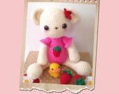 Amigurumi Bear Teddy Bear Crochet Bear Amigurumi Ducky Duck Doll Strawberry Kawaii Stuffed Animal Stuffed Toy Bear Valentine's Day Gift Idea