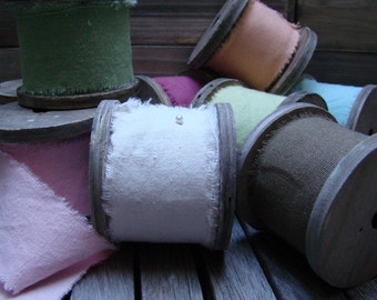 Muslin, Ribbon, Muslin Ribbon, Natural Ribbon, Spool