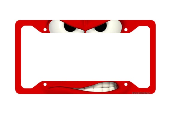 Funny License Plate Frame Smirk Car Tag Frame Back Off 