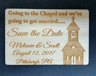 Wedding Favor Magnets, Going to the Chapel. Church Wedding, Save the Date Magnets, Bride, Groom,