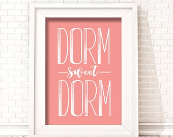 Download Dorm Sweet Dorm Dorm Decor Canvas Quote Art Home Decor