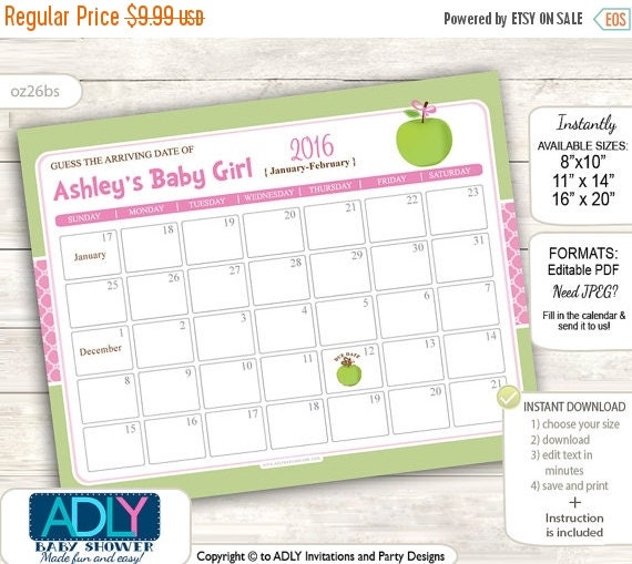 calendar your own design apple Guess for Apple Calendar Baby Due Shower, Date Girl Predictions calendar your own design apple Guess for Apple Calendar Baby Due Shower, Date Girl Predictions